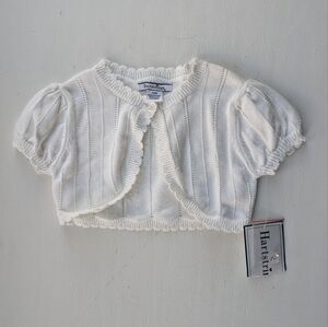 Hartstrings | White Knit Baby Sweater NWT